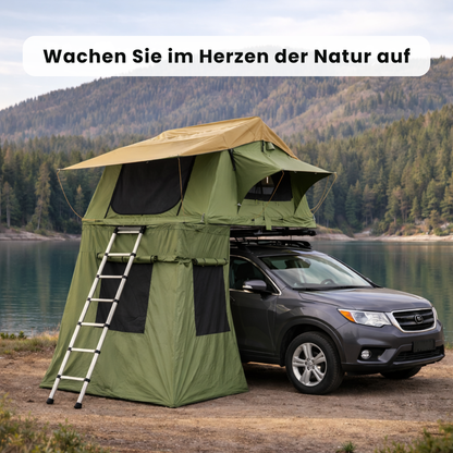 Tente de toit extensible Verte 3 places