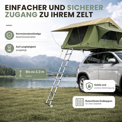 Tente de toit extensible Verte 3 places