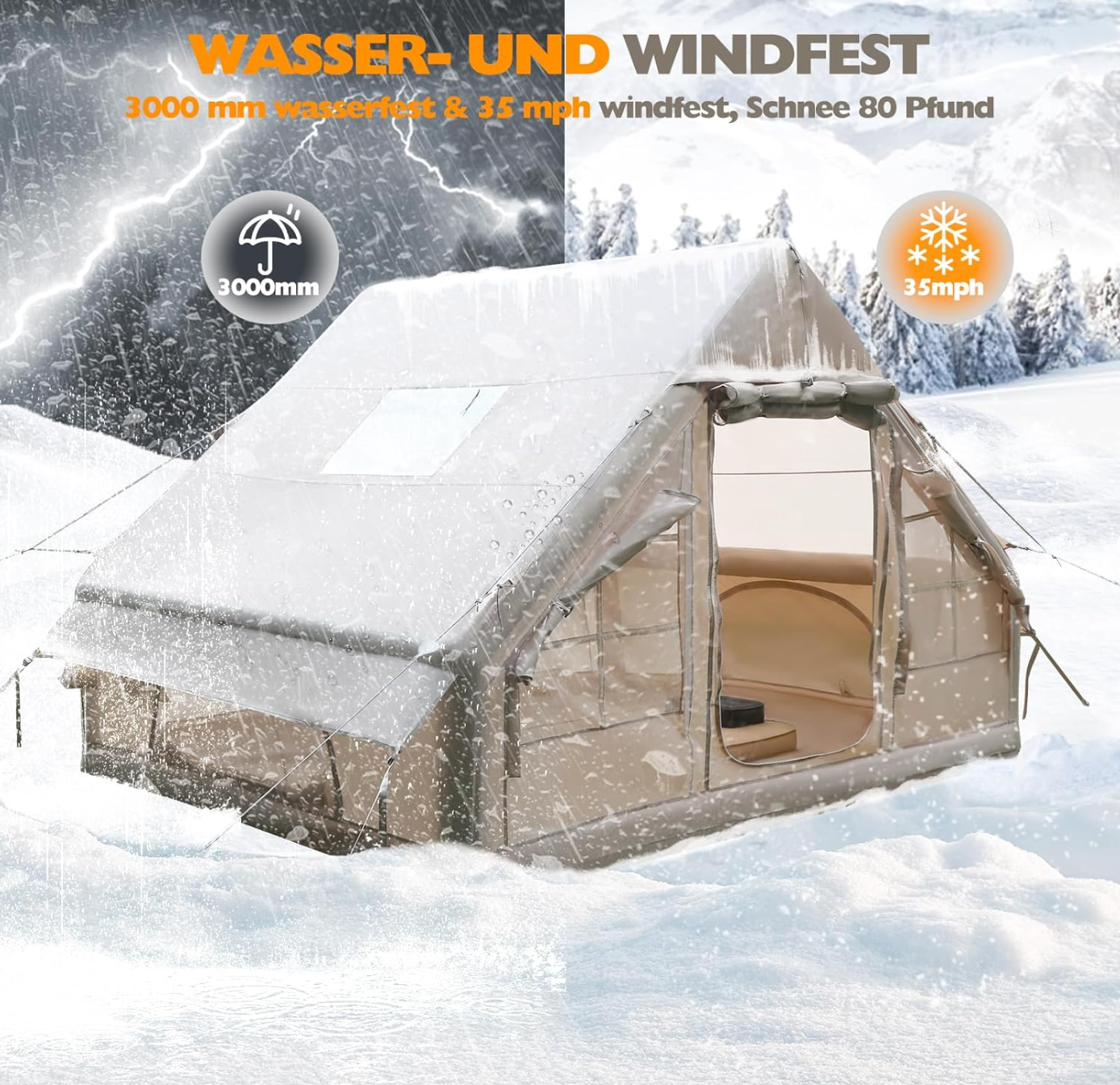 Tente de camping familiale 1 chambre – 4 places