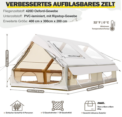 Tente gonflable pour 4 à 6 personnes