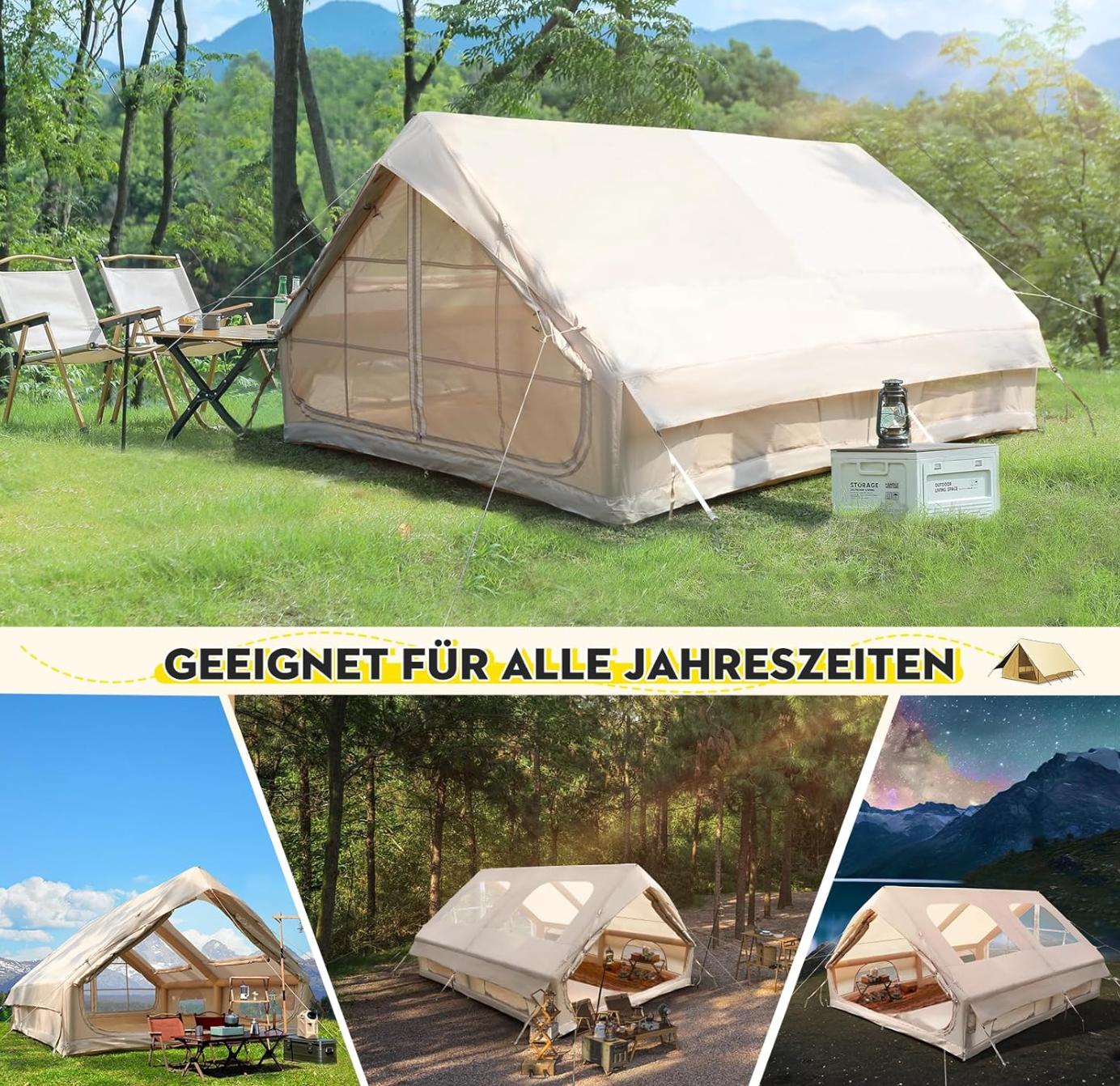 Tente gonflable pour 4 à 6 personnes