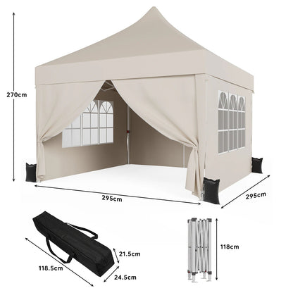 Devoko Multi-functional folding Pavilion waterproof, UV protection 50 +, stable construction for garden, celebrations & weekly markets Nova Oria