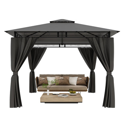 Devoko garden Pavilion 3x3 Meter Waterproof Deluxe Pavilion Party tent Metal Frame Double Wall Roof Design Nova Oria