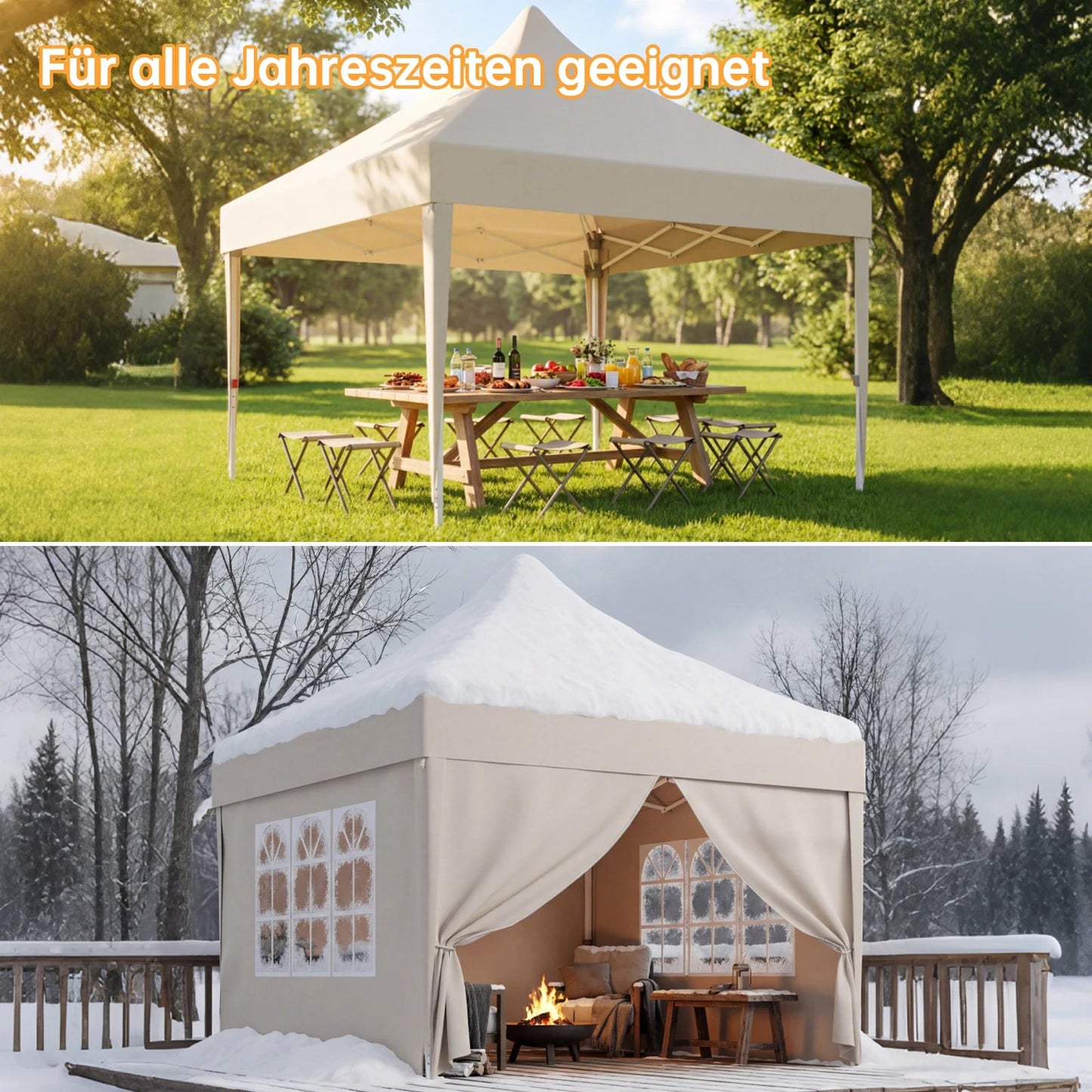 Devoko Multi-functional folding Pavilion waterproof, UV protection 50 +, stable construction for garden, celebrations & weekly markets Nova Oria