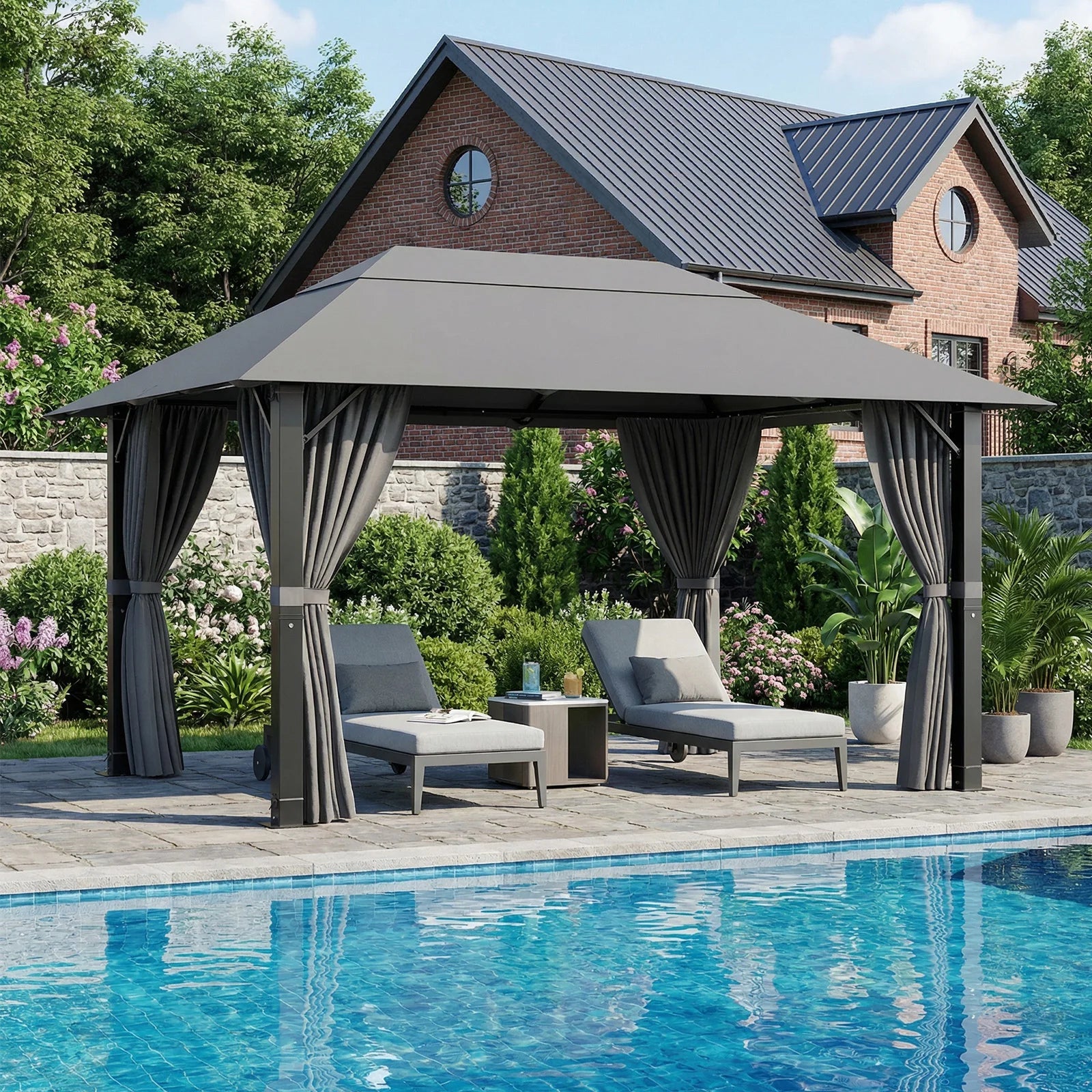 Devoko Premium Aluminum Pavilion All-weather suitable with stable construction, pavilions for courtyards and gardens Nova Oria