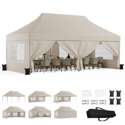 Devoko Multi-functional folding Pavilion waterproof, UV protection 50 +, stable construction for garden, celebrations & weekly markets Nova Oria