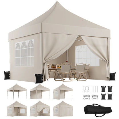 Devoko Multi-functional folding Pavilion waterproof, UV protection 50 +, stable construction for garden, celebrations & weekly markets Nova Oria