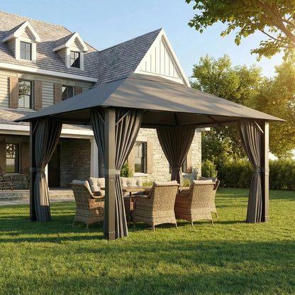 Devoko Premium Aluminum Pavilion All-weather suitable with stable construction, pavilions for courtyards and gardens Nova Oria