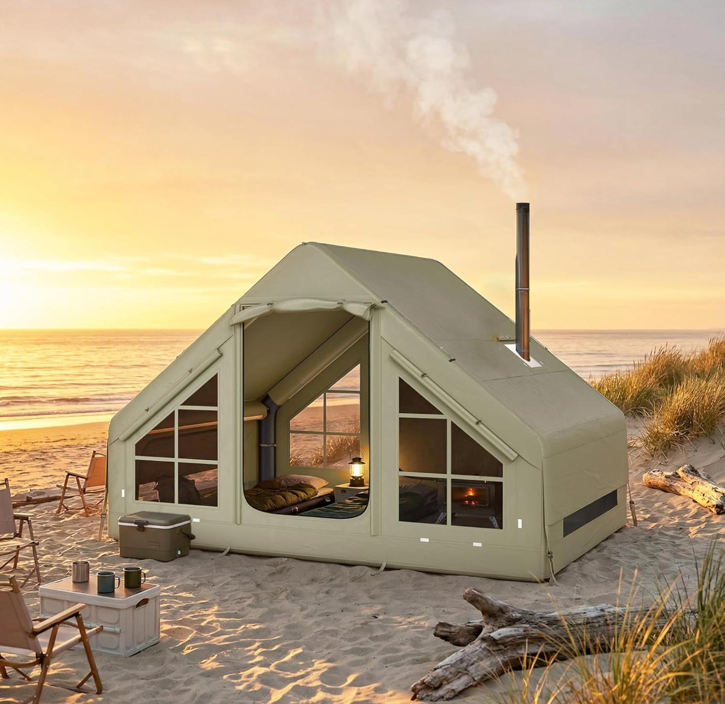 Tente Gonflable de Camping pour 4-6 Personnes Oria