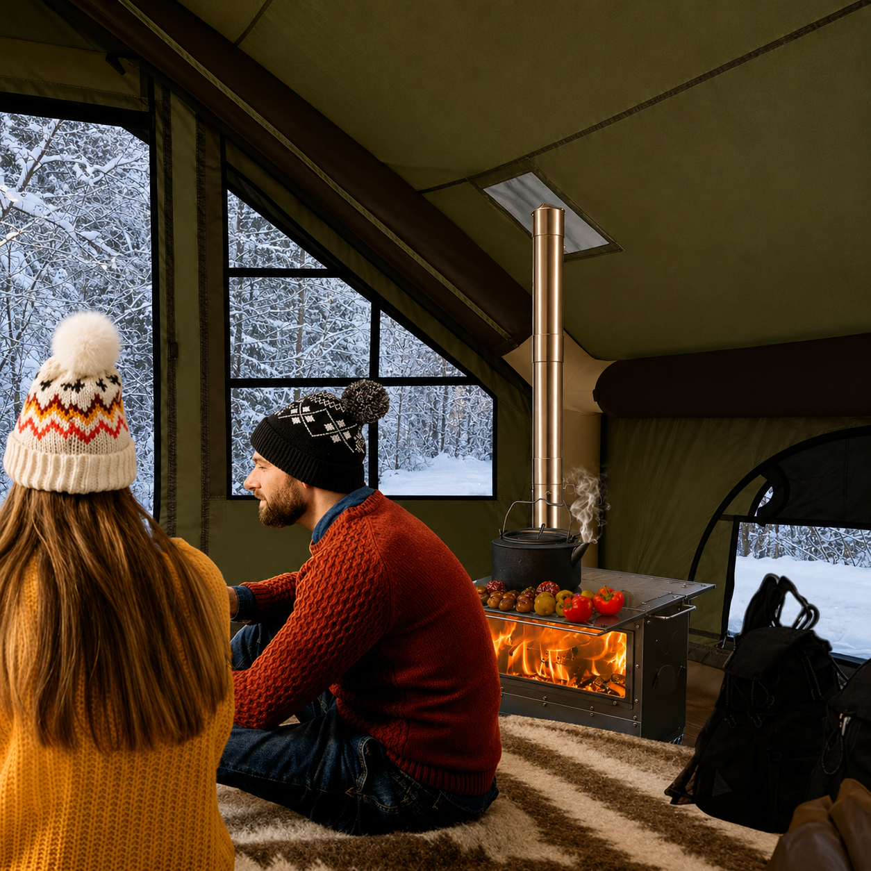 Tente gonflable pour 4 à 6 personnes
