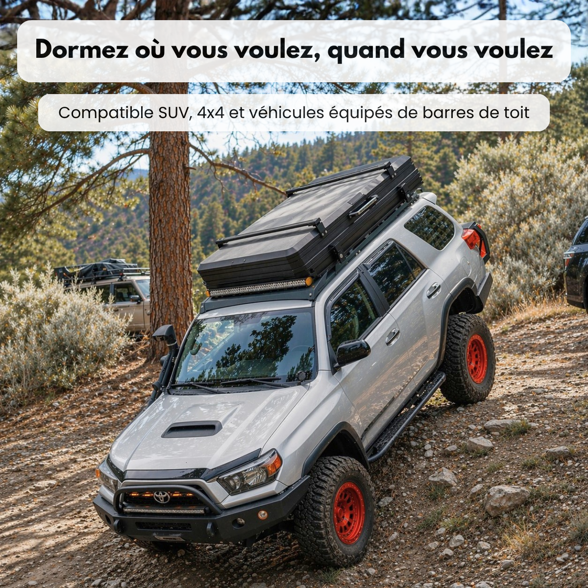 Tente de toit rigide 2–3 places Format standard