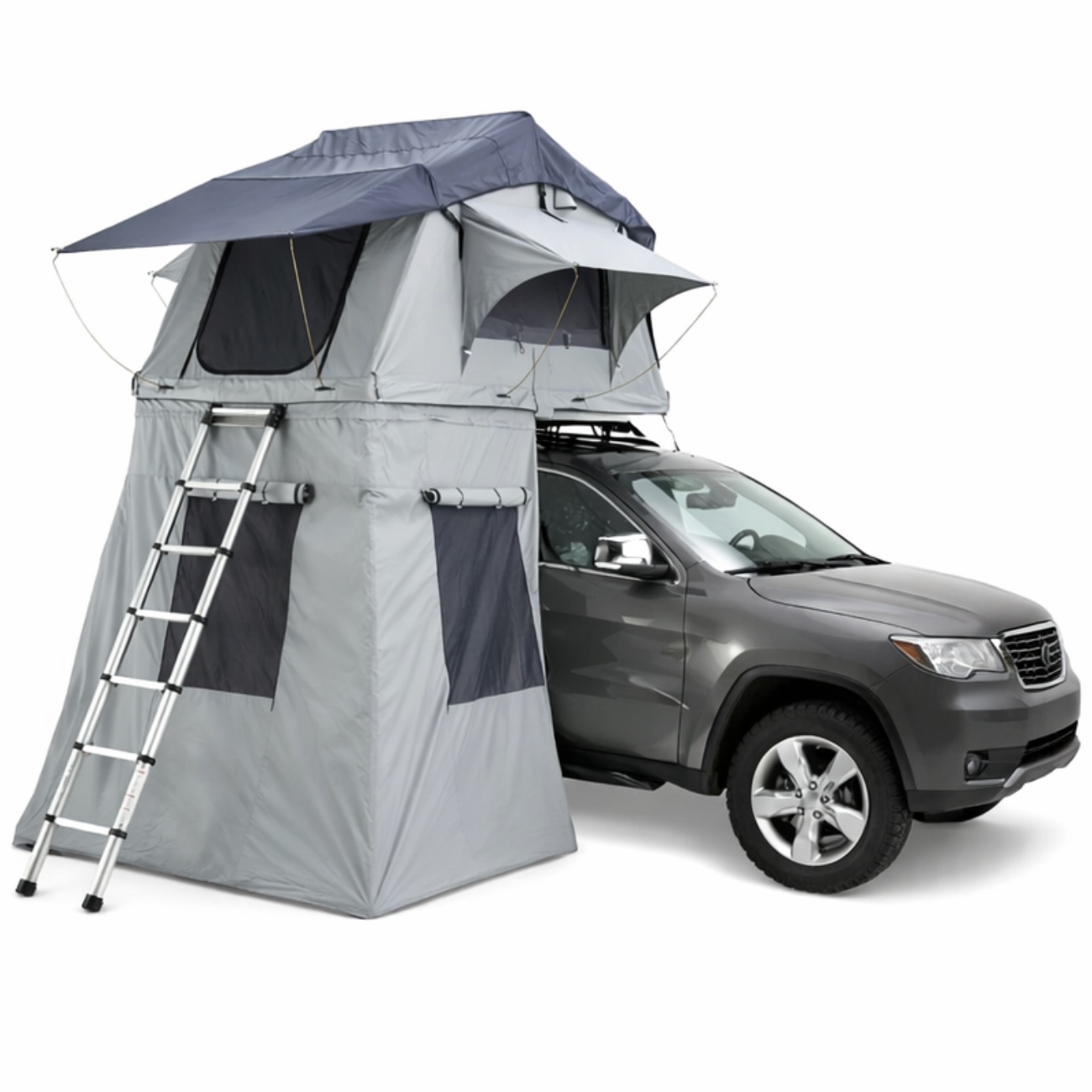 Tente de toit extensible Grise 3 places